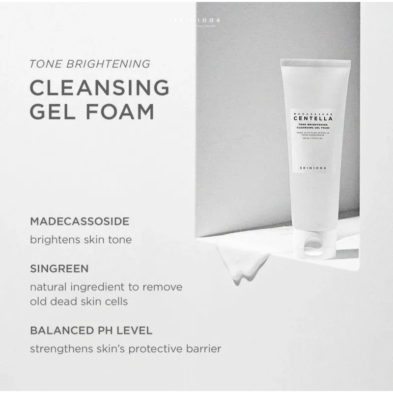 Skin1004 Madagascar Centella Tone Brightening Cleansing Gel Foam Καθαριστικό τζελ για φωτεινό δέρμα 125ml