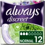 Always Discreet Normal Σερβιέτες Ακράτειας 12 τεμάχια