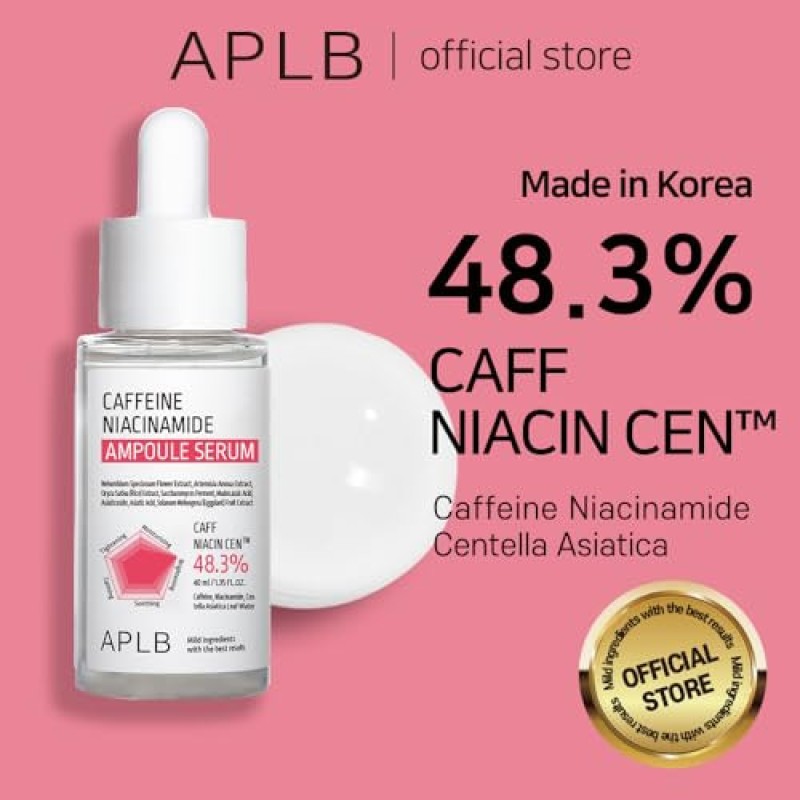 APLB Caffeine Niacinamide Ampoule Serum Ορός Λάμψης & Αποσυμφόρησης Ορός προσώπου, 40 ml