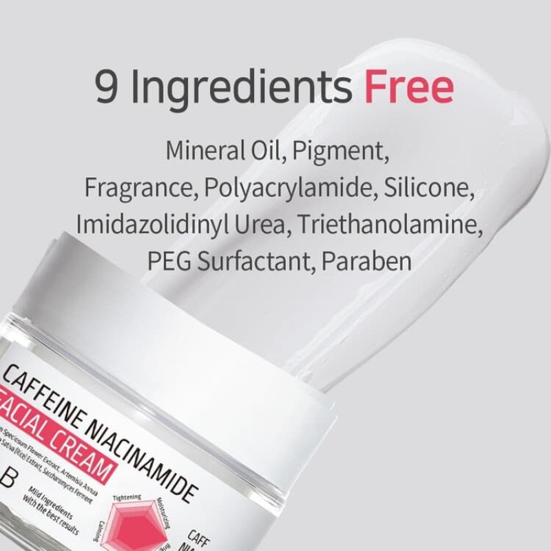 APLB Caffeine Niacinamide Facial Cream Κρέμα Προσώπου για Ξεκούραστη & Λαμπερή Όψη, 55 ml