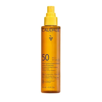 Caudalie High Protection Glow Oil SPF50 & PA++++ – Πολυχρηστικό Αντηλιακό Λάδι Λάμψης για Πρόσωπο, Σώμα & Μαλλιά 150ml