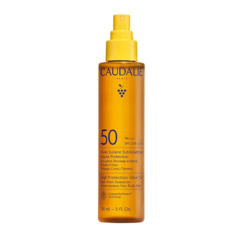 Caudalie High Protection Glow Oil SPF50 & PA++++ – Πολυχρηστικό Αντηλιακό Λάδι Λάμψης για Πρόσωπο, Σώμα & Μαλλιά 150ml