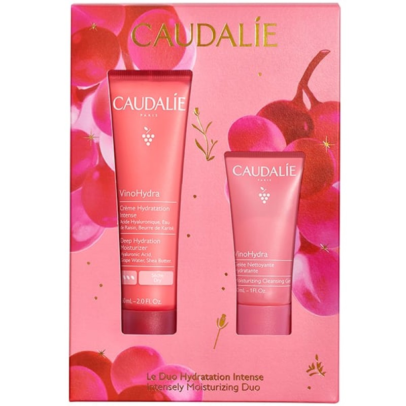 Caudalie Promo Set VinoHydra Creme Hydration 60ml and VinoHydra Moisturizing Cleansing Gel 30ml