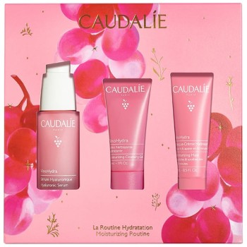 Caudalie Promo Set Vinohydra Moisturizing Cleansing Gel  30ml , Moisturizing Mask  15ml & Hyaluronic Serum  30ml
