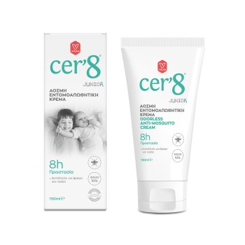 Cer'8 Junior Άοσμη Εντομοαπωθητική Κρέμα 8 ώρες Προστασία, 150ml