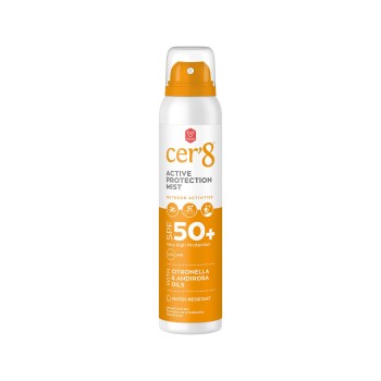 Cer'8 Active Protection Mist Αντηλιακό Προσώπου και Σώματος με Citronella & Andiroba SPF50+, 125ml