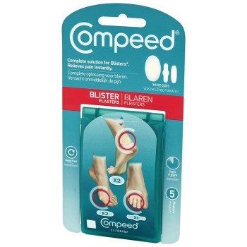 Compeed 3 Διαφορετικά μεγέθη για Φουσκάλες και Γρήγορη Επούλωση, 5 τεμάχια