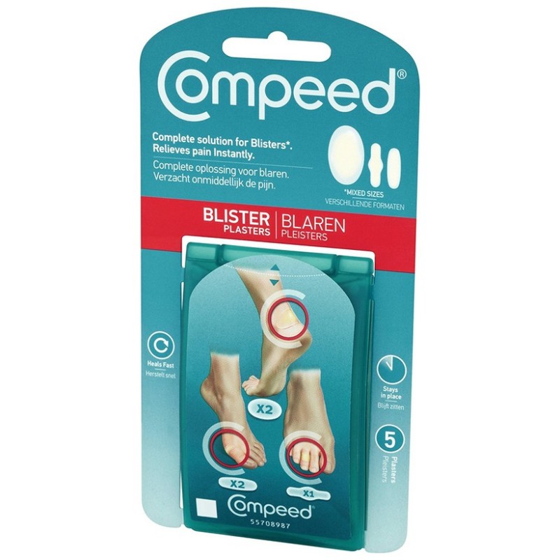 Compeed 3 Διαφορετικά μεγέθη για Φουσκάλες και Γρήγορη Επούλωση, 5 τεμάχια
