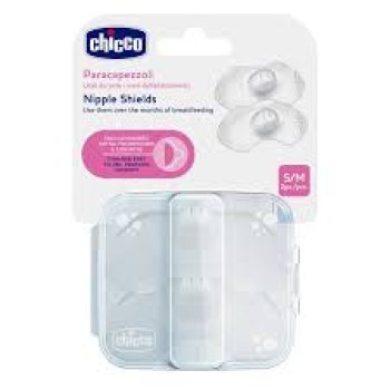 Chicco Δίσκοι Στήθους Σιλικόνης, Nipple Shields  S/M 2τεμάχια