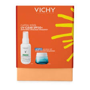 Vichy Capital Soleil Promo UV-CLEAR Αντηλιακό Προσώπου SPF50+, 40ml και Δώρο Mineral 89 Booster cream 15ml