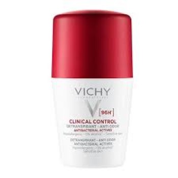Vichy Clinical Control 96h Detranspirant Anti-Odor Deodorant Roll-on Αποσμητικό για έντονη εφίδρωση και Ευαίσθητη Επιδερμίδα, 50ml