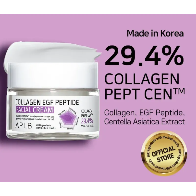 APLB Collagen EGF Peptide Facial Cream Ενυδατική για Ανάπλαση & Σύσφιξη Προσώπου, 55 ml