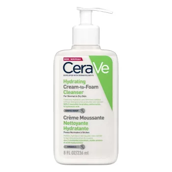 Cerave Hydrating Cream to Foam Αφρώδης Κρέμα Καθαρισμού Προσώπου Για Κανονική έως Ξηρή Επιδερμίδα 236ml