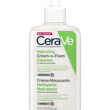 Cerave Hydrating Cream to Foam Αφρώδης Κρέμα Καθαρισμού Προσώπου Για Κανονική έως Ξηρή Επιδερμίδα 236ml