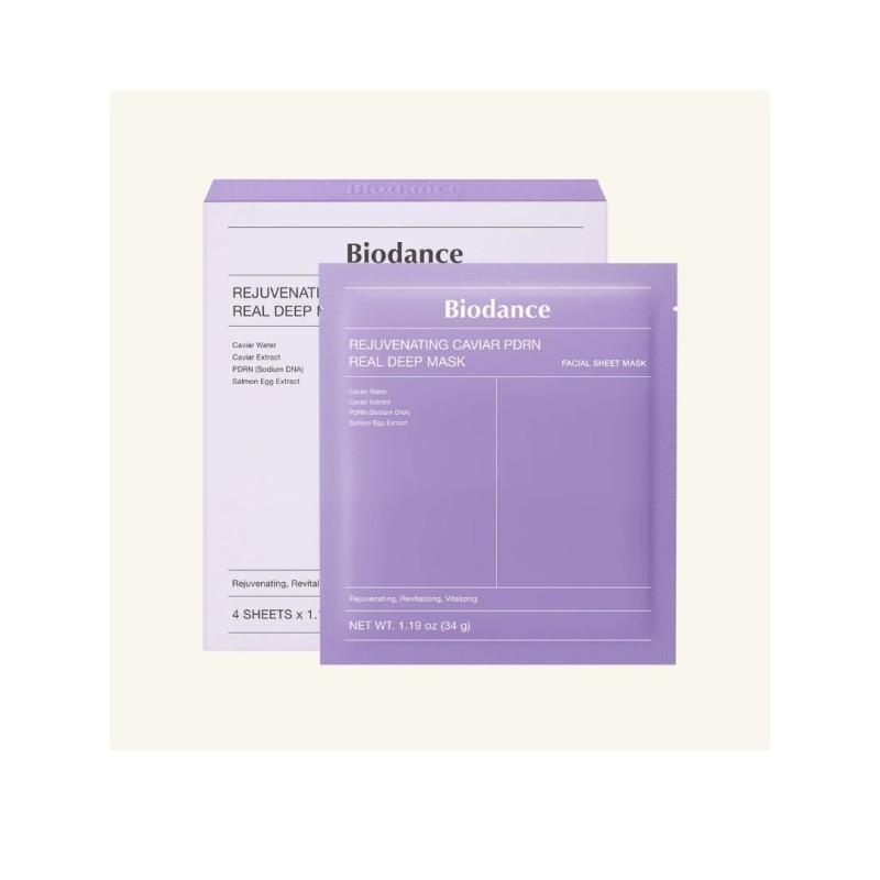 Biodance Rejuvenating Caviar PDRN Real Deep Mask, Viral μάσκα λάμψης & αντιγήρανσης, 1 τεμάχιο