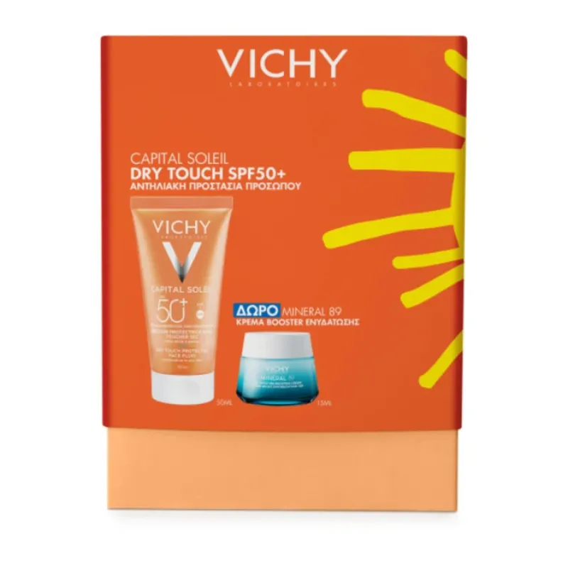 Vichy Promo Capital Soleil Dry Touch SPF50+, 50ml και Mineral 89 Κρέμα Booster 15ml