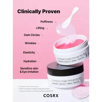 COSRX The Peptide Collagen Hydrogel Eye Patch Επιθέματα ματιών υδρογέλης με κολλαγόνο για πρησμένα μάτια, 60 patches