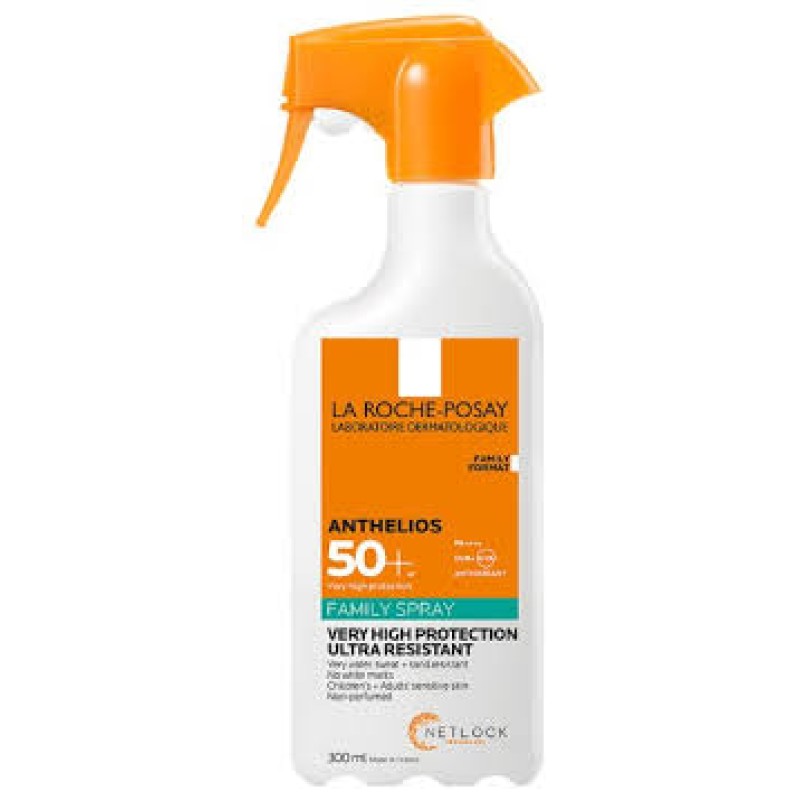La Roche-Posay Anthelios Spray Family SPF50+,  Αντηλιακό Σπρέι Προσώπου και Σώματος για όλη την οικογένεια SPF50+, 300ml