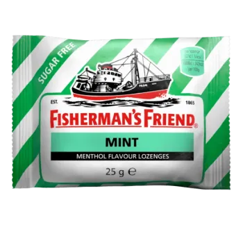 Fisherman's Friend MINT – Ισχυρές Καραμέλες για τον Λαιμό & την Αναπνοή με Γεύση Μέντα (Χωρίς Ζάχαρη)