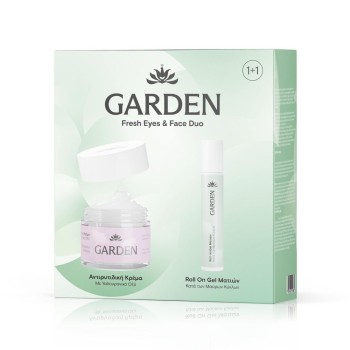 Garden Fresh Eyes Face Duo Αντιρυτιδική Κρέμα με Υαλουρονικό Οξύ 50ml + Roll On Gel Ματιών με Εκχύλισμα Αγγουριού 20ml