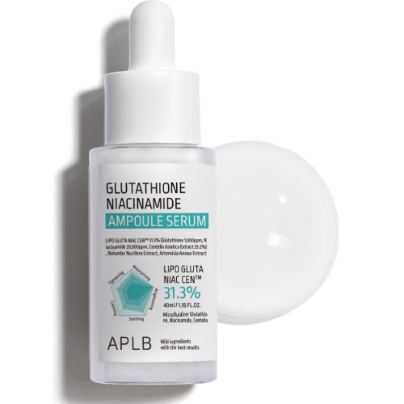 APLB Glutathione Niacinamide Ampoule Serum Ορός Λάμψης & Ομοιόμορφου Τόνου Ορός προσώπου, 40 ml
