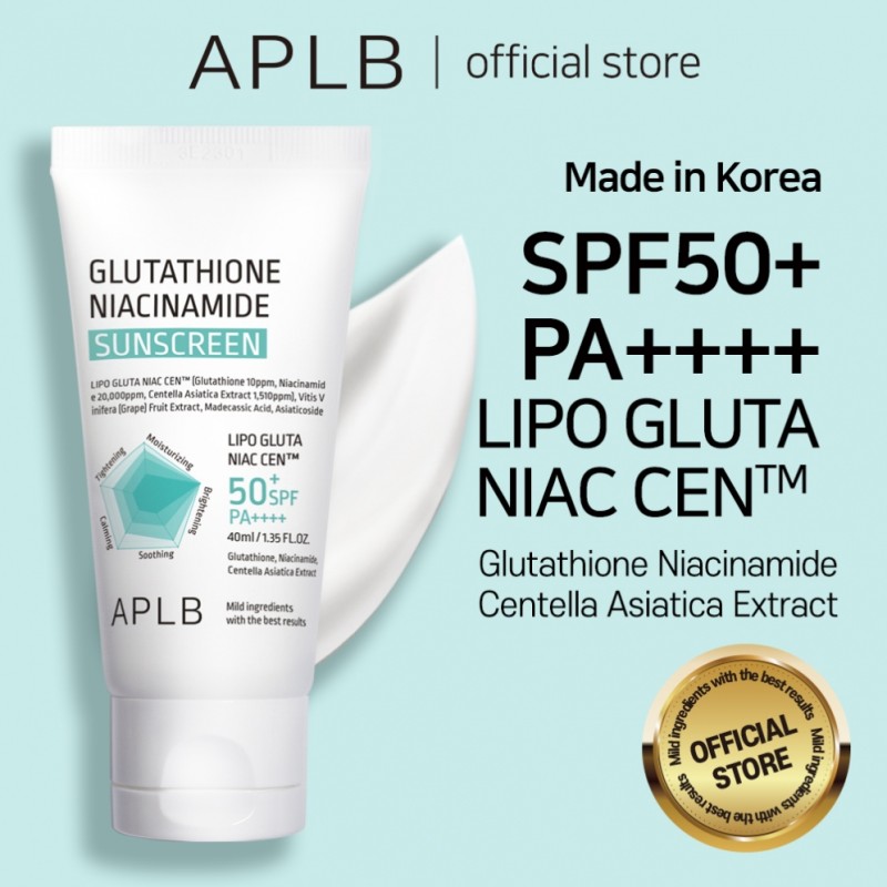 APLB Glutathione Niacinamide Sunscreen Αντηλιακή Κρέμα Προσώπου με Γλουταθειόνη & Νιασιναμίδη 40 ml