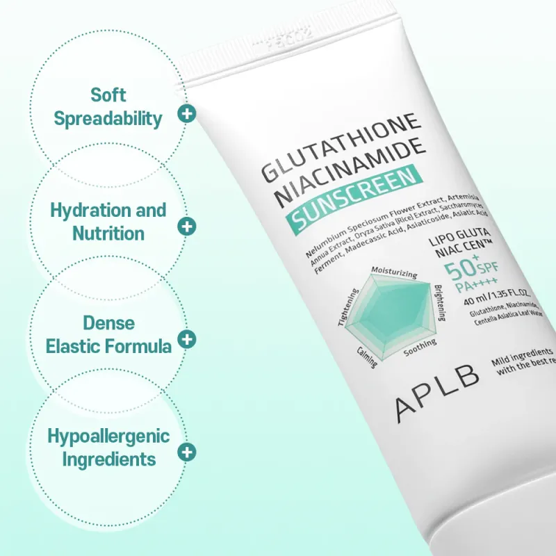 APLB Glutathione Niacinamide Sunscreen Αντηλιακή Κρέμα Προσώπου με Γλουταθειόνη & Νιασιναμίδη 40 ml