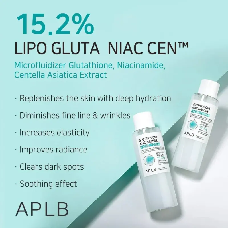 APLB Glutathione Niacinamide Facial Toner Τονωτική Λοσιόν για Ενυδάτωση & Λάμψη Τονωτική Λοσιόν, 160 ml