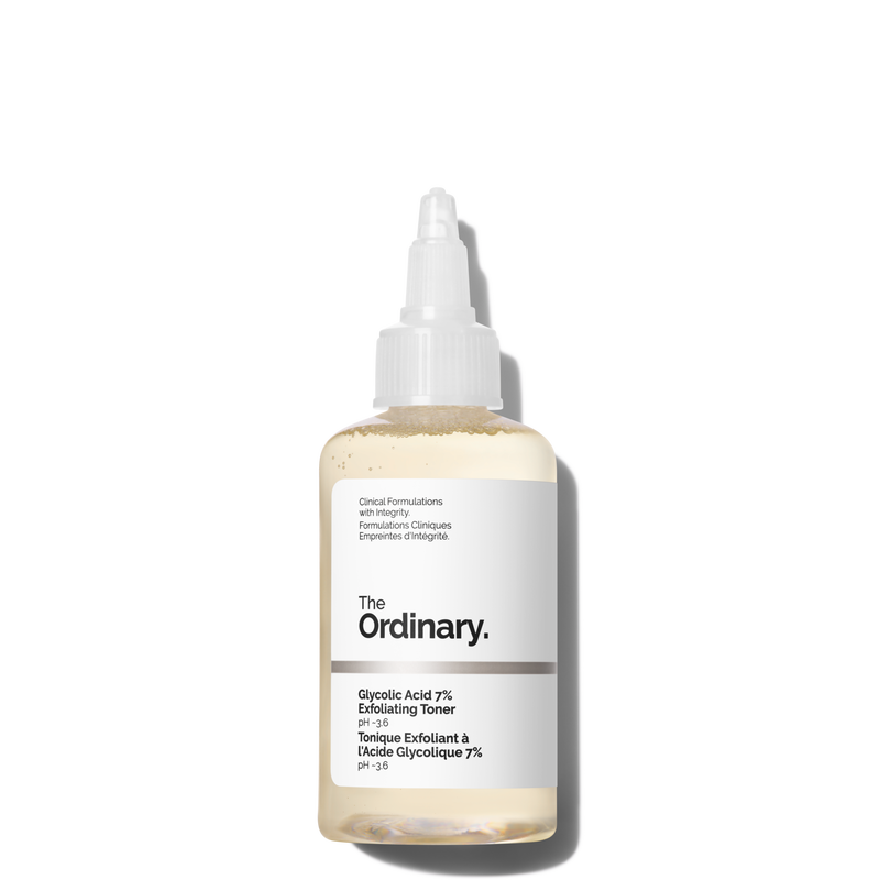 The Ordinary Glycolic Acid 7% Exfoliating Toner για Ήπια Απολέπιση σε Πρόσωπο και Τριχωτό κεφαλής , 240ml