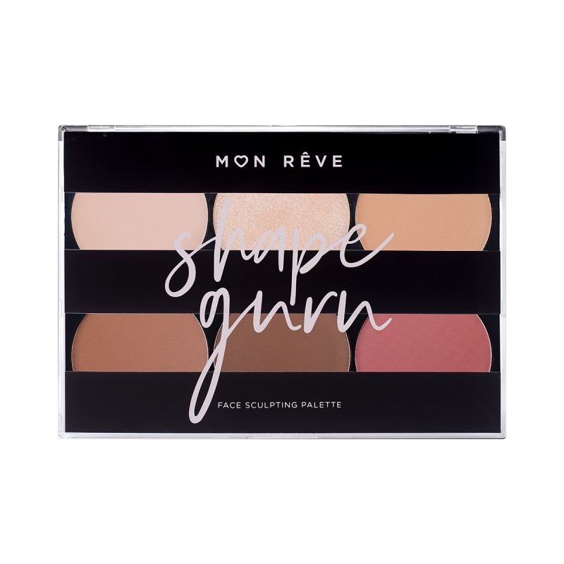 Mon Reve Shape Guru Palette Παλέτα Σμίλευσης του Προσώπου με Highlighter,Contour & Blush 03 Deep