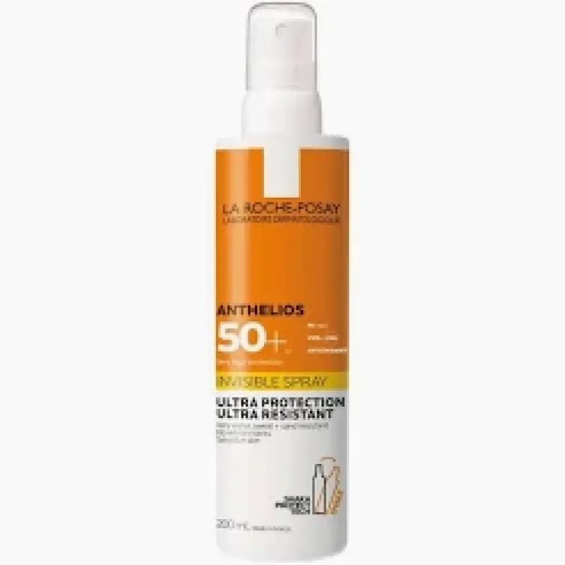 La Roche Posay Anthelios Invisible Spray SPF50+, Αόρατο Αντηλιακό Spray με Πολύ Υψηλή Προστασία για Πρόσωπο και Σώμα, 200ml
