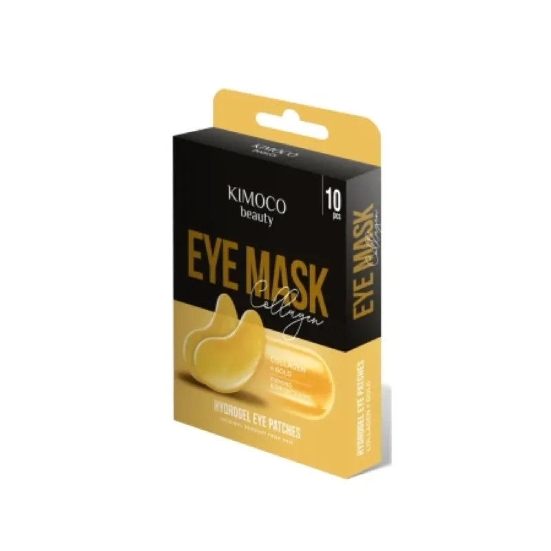 Kimoco Beauty Collagen Eye Mask Μάσκα Ματιών για Σύσφιξη & Λάμψη με Κολλαγόνο & Κολλοειδή Χρυσό, 10τεμ