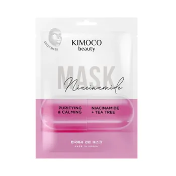 Kimoco Beauty Καταπραϋντική Μάσκα Προσώπου με Νιασιναμίδη & Εκχύλισμα Δέντρου Τσαγιού, 23ml