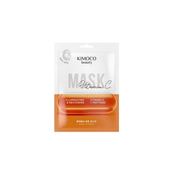 Kimoco Beauty Vitamin C Mask Μάσκα Προσώπου για Αναδόμηση & Λάμψη με Βιταμίνη C & Πεπτίδια, 23ml