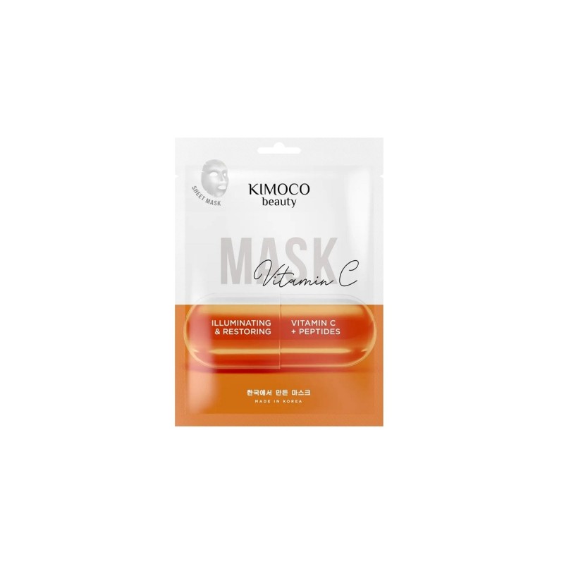 Kimoco Beauty Vitamin C Mask Μάσκα Προσώπου για Αναδόμηση & Λάμψη με Βιταμίνη C & Πεπτίδια, 23ml