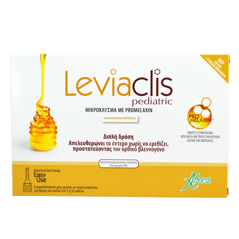 Aboca Leviaclis Pediatric Μικροκλύσματα για Βρέφη και Μικρά Παιδιά 5gr, 6 τεμάχια