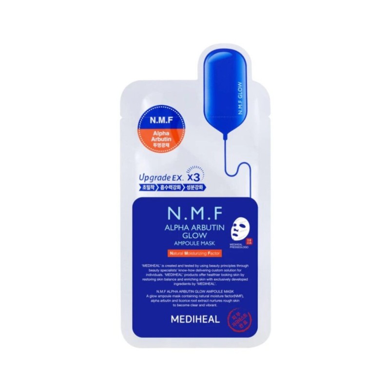Mediheal N.M.F. Alpha Arbutin Glow Ampoule Mask -Μάσκα για φωτεινό δέρμα