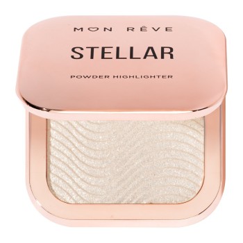 Mon Reve Stellar Powder Highlighter σε μορφή πούδρας για άμεση λάμψη 01 Lumen