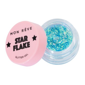 Mon Reve Starflake Glitter Gel πολλαπλών χρήσεων για έντονη πολυδιάστατη λάμψη 02 Honeymoon
