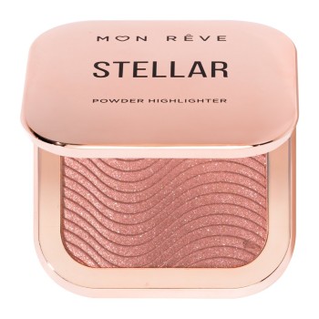 Mon Reve Stellar Powder Highlighter σε μορφή πούδρας για άμεση λάμψη 04 Rose