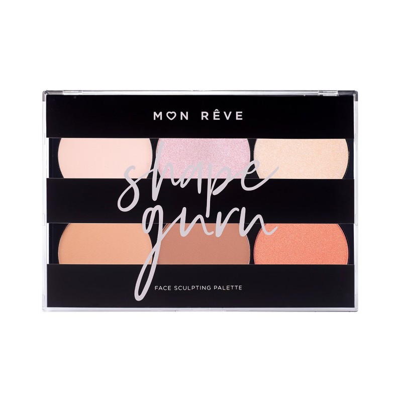 Mon Reve Shape Guru Palette Παλέτα Σμίλευσης του Προσώπου με Highlighter,Contour & Blush 01 Light