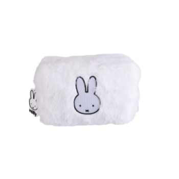 Miffy Γούνινο Άσπρο Νεσεσέρ με Γούρι, 1 τεμάχιο