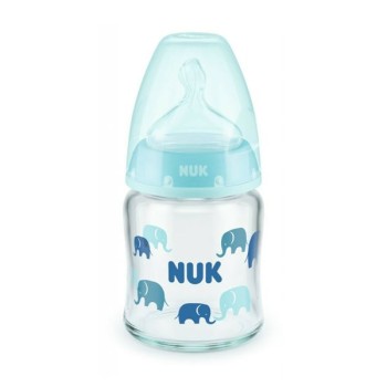 Nuk First Choice Glass Bottle Temperature Control 0-6m+ (Θηλή Σιλικόνης)  120 ml