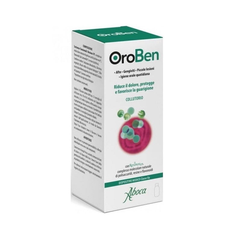 Aboca Oroben Oral Solution Στοματικό Διάλυμα για την Μείωση του Πόνου στον στοματικό βλεννογόνο 150ml
