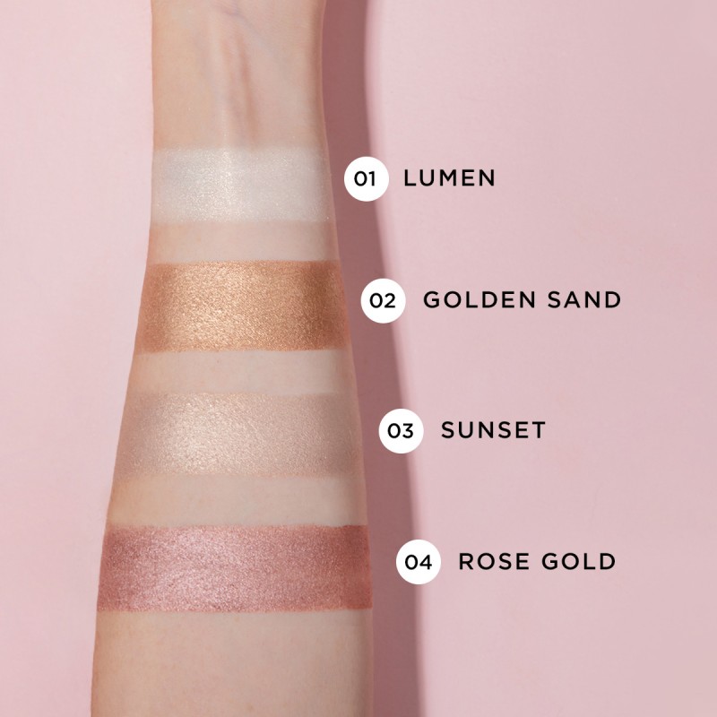 Mon Reve Stellar Powder Highlighter σε μορφή πούδρας για άμεση λάμψη 02 Golden Sand