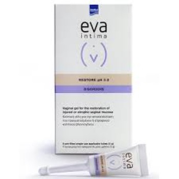 Eva Intima Restore Κολπική Γέλη για Αποκατάσταση του Τραυματισμένου ή Ατροφικού κολπικού βλεννογόνου, 9 προγεμισμένοι περιέκτες
