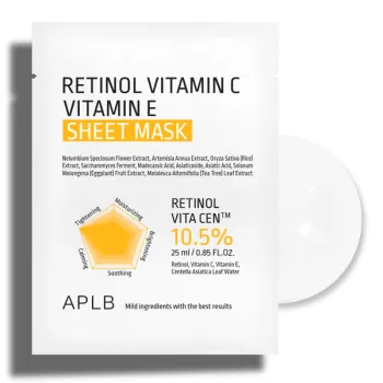 APLB Retinol Vitamin C Vitamin E Μάσκα Προσώπου για Αναζωογόνηση & Αντιγήρανση 25ml