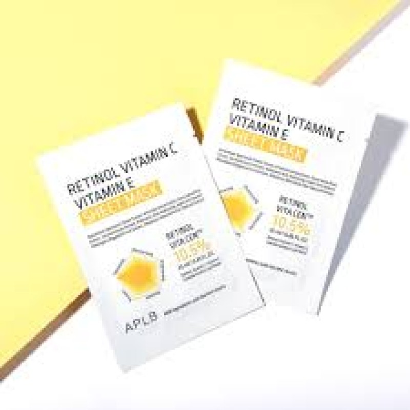 APLB Retinol Vitamin C Vitamin E Μάσκα Προσώπου για Αναζωογόνηση & Αντιγήρανση 25ml