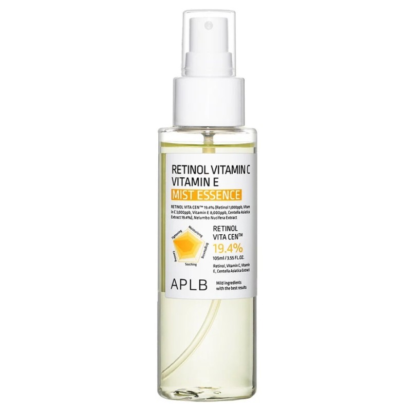 APLB Retinol Vitamin C Vitamin E Mist Essence Mist με Ρετινόλη, Βιταμίνη C & Βιταμίνη E Τονωτική Λοσιόν, 105 ml