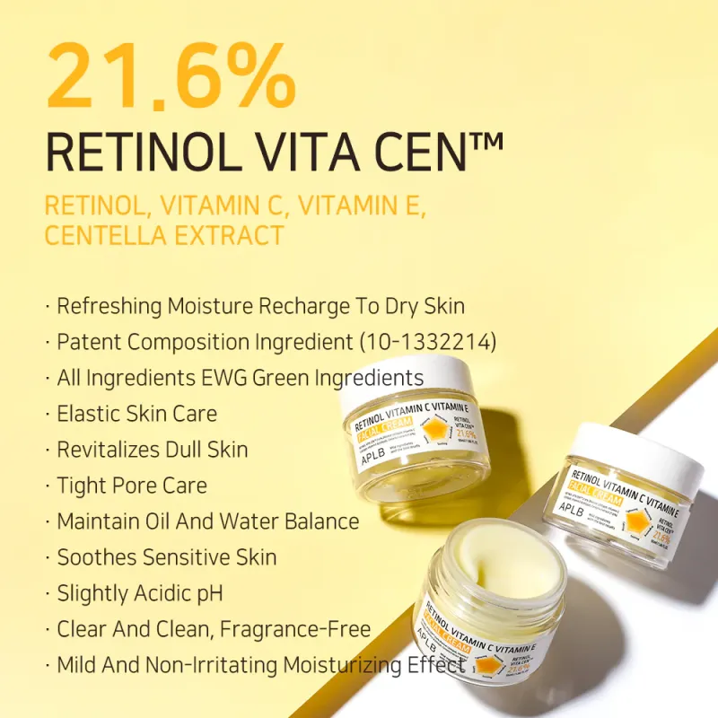 APLB Retinol Vitamin C Vitamin E Facial Cream Κρέμα Αναζωογόνησης & Αντιγήρανσης, 55 g